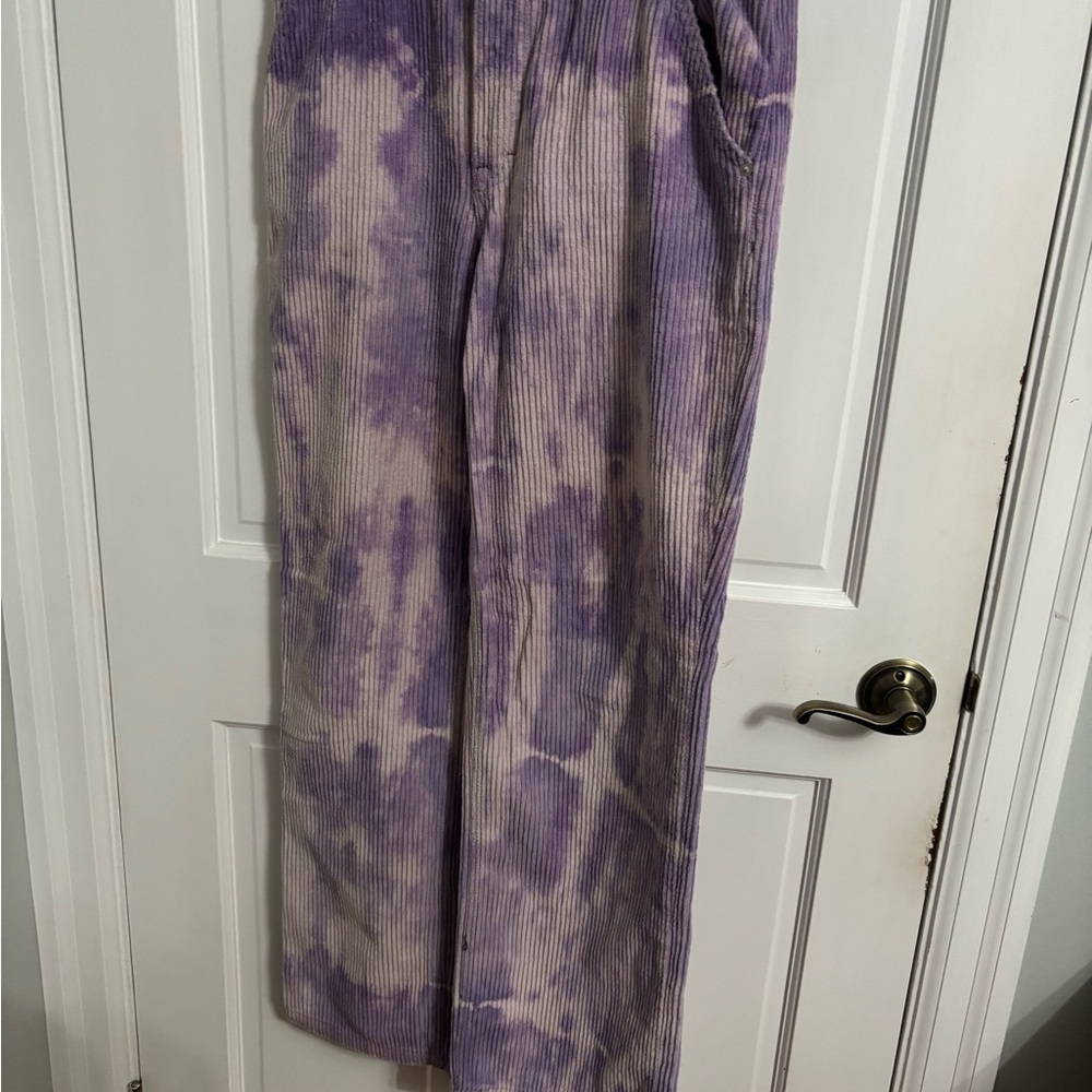 We The Free Lavender Tie-Dye Corduroy Pants